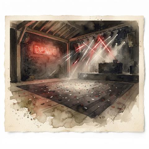 Art plate for the Rage music style, Asphalt and Diamonds family