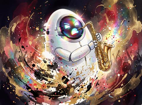 Art plate for the Free Jazz music style, The Edge of the Map family