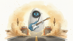 Lámina ilustrada de MUSAI Song, estilo Rock Clásico