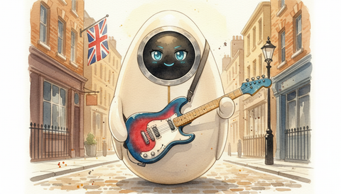 Art plate for the Britpop music style, Electric Roads family