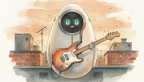 Art plate for the Rock Urbano music style, Electric Roads family