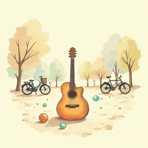 Art plate for the Indie Pop music style, Electric Roads family