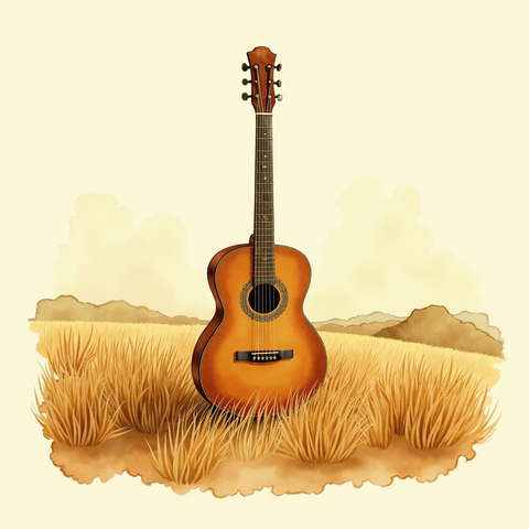 Art plate for the Southern Rock music style, Electric Roads family