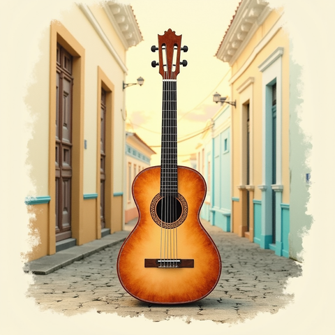Art plate for the Son Cubano music style, The Party That Never Ends family