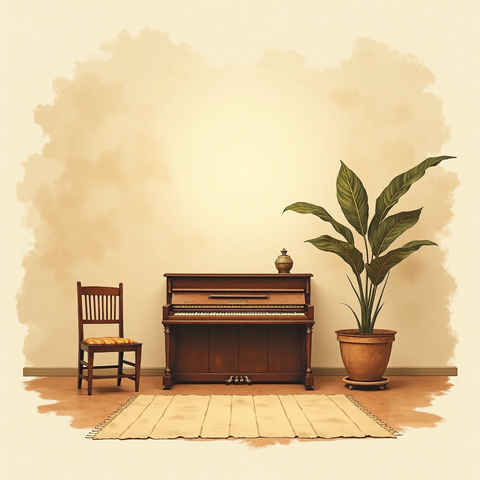 Art plate for the Ragtime music style, Smoke and Midnight family