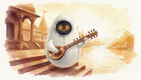 Art plate for the Raga Indostaní music style, Distant Worlds family