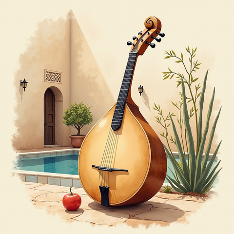 Art plate for the Música Andalusí music style, Distant Worlds family