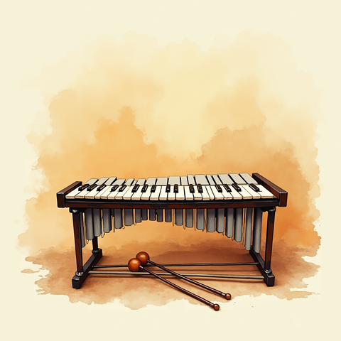 Art plate for the Ethio-Jazz music style, Distant Worlds family