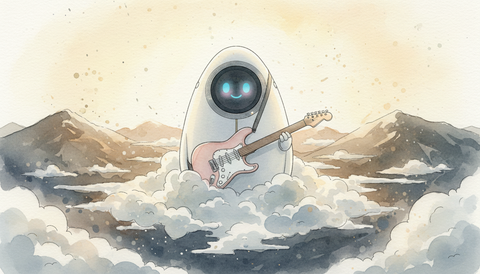 Art plate for the Post-Rock music style, Fog and Nostalgia family