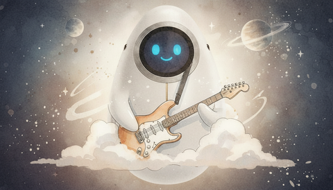 Art plate for the Space Rock music style, Fog and Nostalgia family