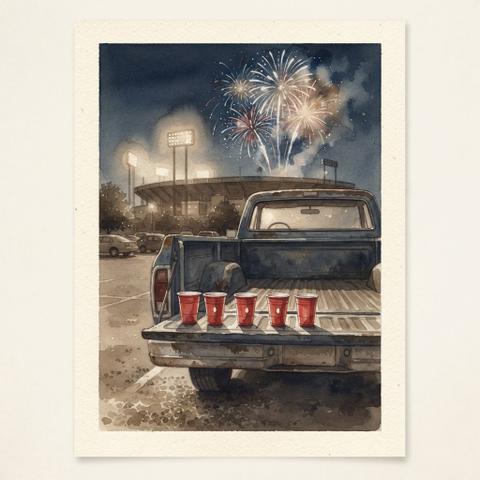Art plate for the Stadium Bro-Country music style, Dust and Highway family