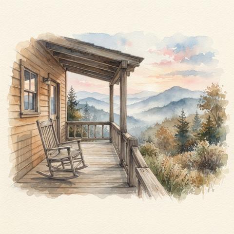 Art plate for the Appalachian Folk music style, Dust and Highway family