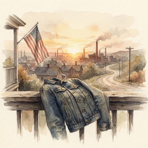 Art plate for the Heartland Rock music style, Dust and Highway family