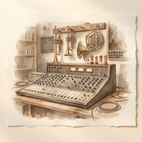 Art plate for the Country Soul music style, Dust and Highway family