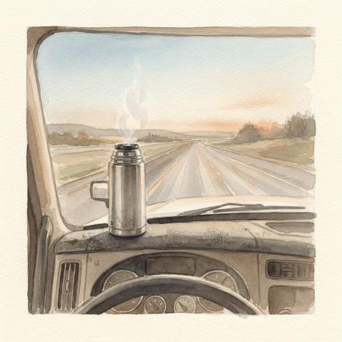 Art plate for the Truckin Country music style, Dust and Highway family