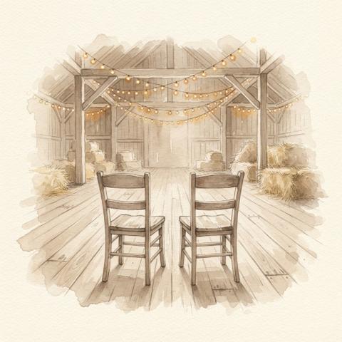 Art plate for the Country Waltz music style, Dust and Highway family