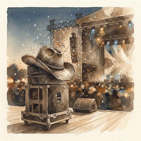 Art plate for the Modern Country Anthem music style, Dust and Highway family