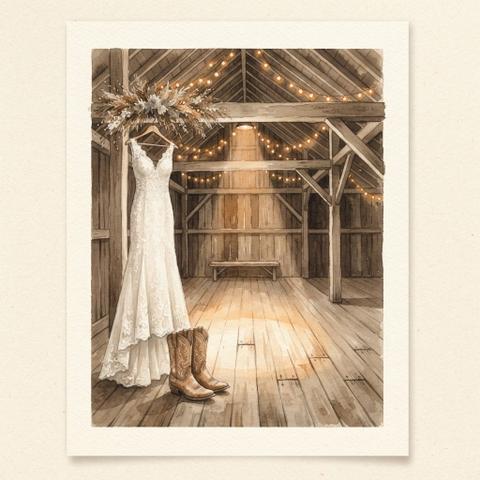 Art plate for the First Dance Country music style, Dust and Highway family