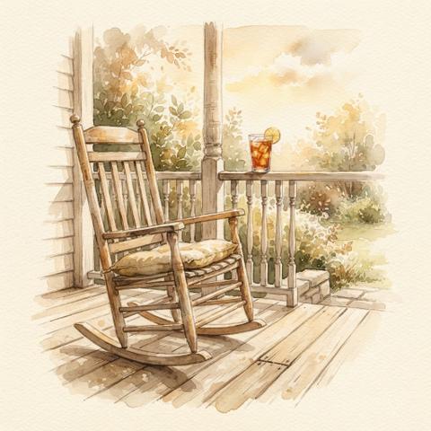 Art plate for the Front Porch Acoustic music style, Dust and Highway family