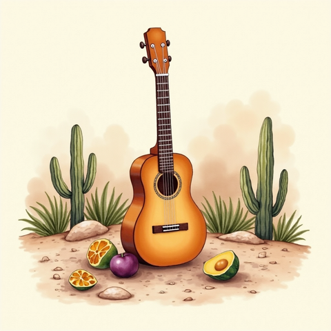 Art plate for the Corrido Tumbado music style, Roots That Hold Fast family