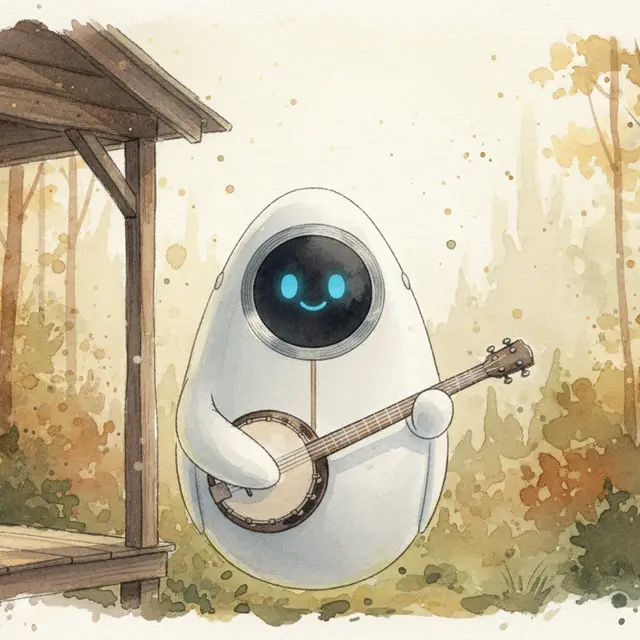 Lámina del estilo musical Appalachian Old-Time, familia Raíces que no se sueltan