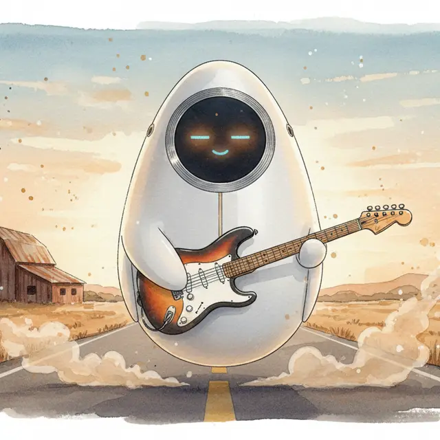 Lámina del estilo musical Blues Rock, familia Caminos eléctricos