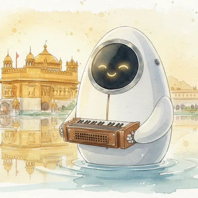 Lámina del estilo musical Shabad Kirtan Sij, familia Tierra sagrada