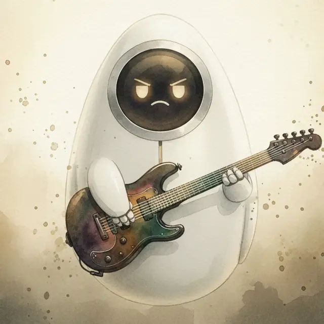 Lámina del estilo musical Djent, familia Tormenta y acero