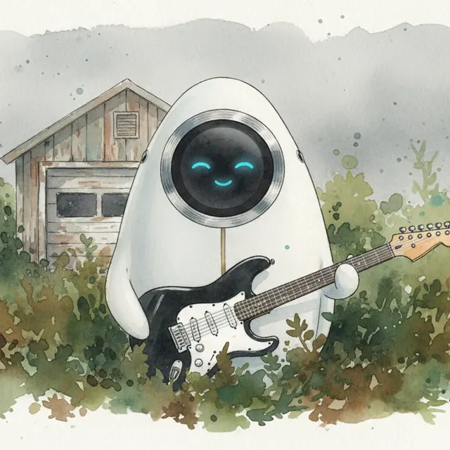 Lámina del estilo musical Grunge, familia Caminos eléctricos