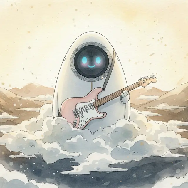 Lámina del estilo musical Post-Rock, familia Niebla y nostalgia