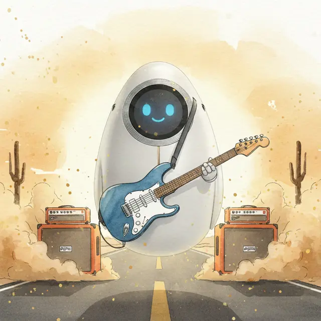 Lámina del estilo musical Rock Clásico, familia Caminos eléctricos