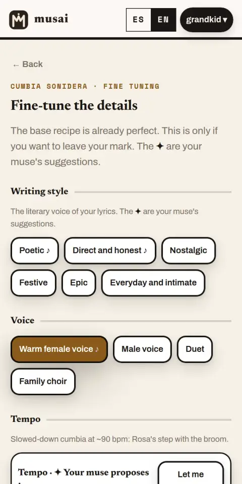 Step 4 · You tune the style